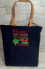 Load image into Gallery viewer, Teachers Inspiration Tote bag