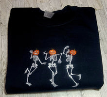 Load image into Gallery viewer, Halloween Sweatshirt, Dancing skelleton Sweatshirt, fall sweatshirt,