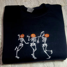 Load image into Gallery viewer, Halloween Sweatshirt, Dancing skelleton Sweatshirt, fall sweatshirt,