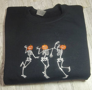 Halloween Sweatshirt, Dancing skelleton Sweatshirt, fall sweatshirt,