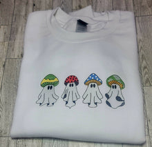 Load image into Gallery viewer, Halloween Crewneck, Ghost Halloween Crewneck, Ghost with Mushroom crewneck