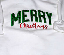 Load image into Gallery viewer, Christmas crewneck sweatshirt, Merry christmas crewneck, side bow crewneck