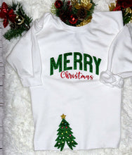 Load image into Gallery viewer, Christmas crewneck sweatshirt, Merry christmas crewneck, side bow crewneck