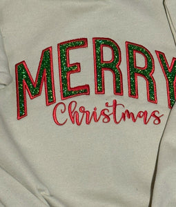 Christmas crewneck sweatshirt, Merry christmas crewneck, side bow crewneck