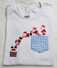Load image into Gallery viewer, Christmas Driving Santa shirt, driving santa pocketed shirt, Christmas Santa Shirt.