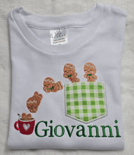 Load image into Gallery viewer, Gingerbread Christmas Shirt, Kids Christmas Shirt, Toddler Christmas Shirt, kids Pocketed Christmas shirt