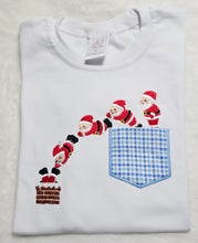 Load image into Gallery viewer, Christmas Driving Santa shirt, driving santa pocketed shirt, Christmas Santa Shirt.