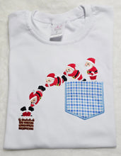Load image into Gallery viewer, Christmas Driving Santa shirt, driving santa pocketed shirt, Christmas Santa Shirt.