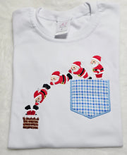 Load image into Gallery viewer, Christmas Driving Santa shirt, driving santa pocketed shirt, Christmas Santa Shirt.