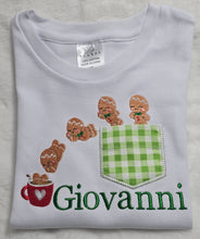 Load image into Gallery viewer, Gingerbread Christmas Shirt, Kids Christmas Shirt, Toddler Christmas Shirt, kids Pocketed Christmas shirt
