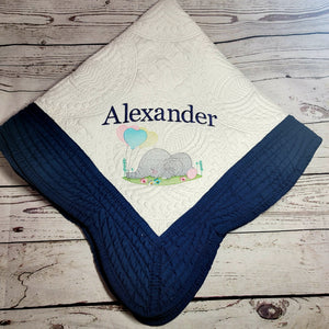 Personalized Embroidered Heirloom Baby Blanket