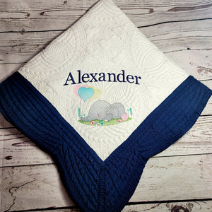 Personalized Embroidered Heirloom Baby Blanket