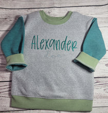 Load image into Gallery viewer, Embroidered Kids Crewneck/Perzonalized Kids Crewneck /Toddler Crewneck/Fall Crewneck