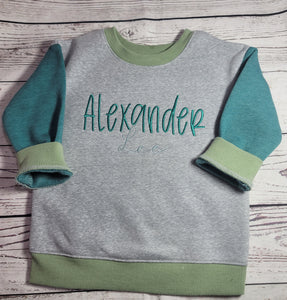 Embroidered Kids Crewneck/Perzonalized Kids Crewneck /Toddler Crewneck/Fall Crewneck