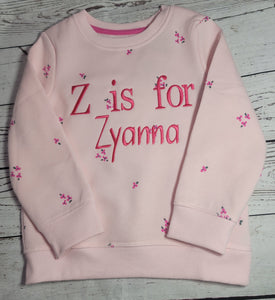 Embroidered Kids Crewneck/Perzonalized Kids Crewneck /Toddler Crewneck/Fall Crewneck