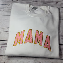 Load image into Gallery viewer, Mama Crewneck Sweatshirt/ Faux Chinelle Sweatshirt/