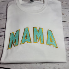 Load image into Gallery viewer, Mama Crewneck Sweatshirt/ Faux Chinelle Sweatshirt/