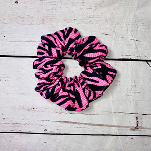 Pink Zebra Jumbo Scrunchie