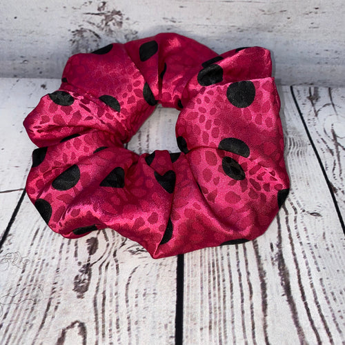 Pink Polka Dot Jumbo Scrunchie