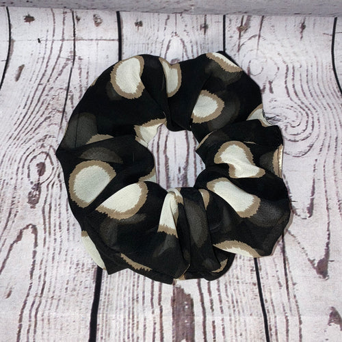 Black Dot Jumbo Scrunchie